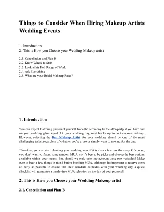 Things to Consider When Hiring Makeup Artists Wedding Events