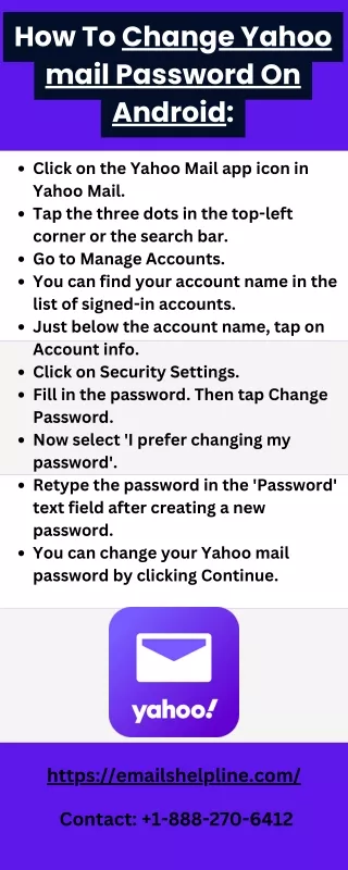 How To Change Yahoo mail Password On Android