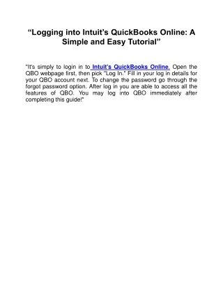 logging into intuit s quickbooks online a simple