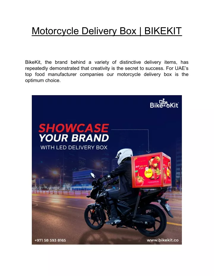 motorcycle delivery box bikekit