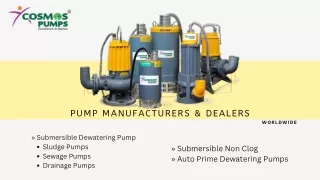 Best Sewage Dewatering Pumps - Cosmos Pumps