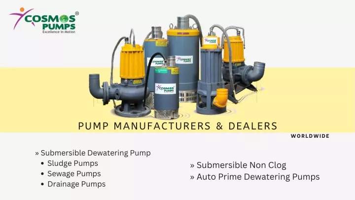 pump manufacturers dealers