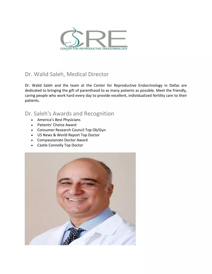 dr walid saleh medical director