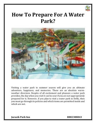 how to prepare for a water park