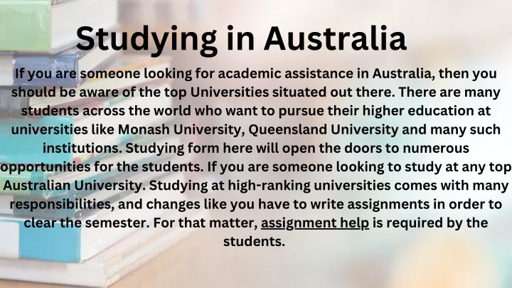 studying in australia