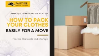 How to Pack Your Clothes Easily for a Move