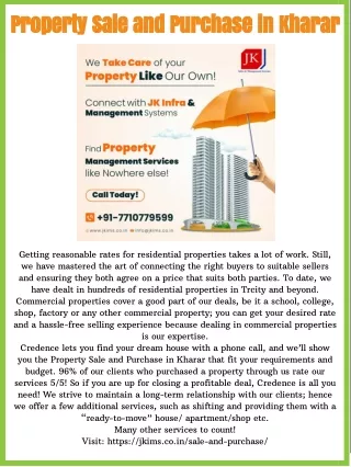 Property Sale and Purchase in Kharar