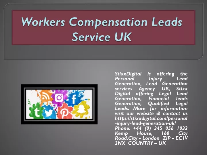 workers compensation leads service uk