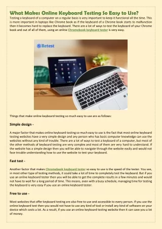 what makes online keyboard testing so easy