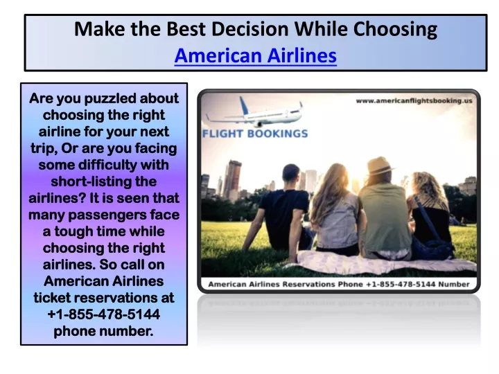 make the best decision while choosing american airlines
