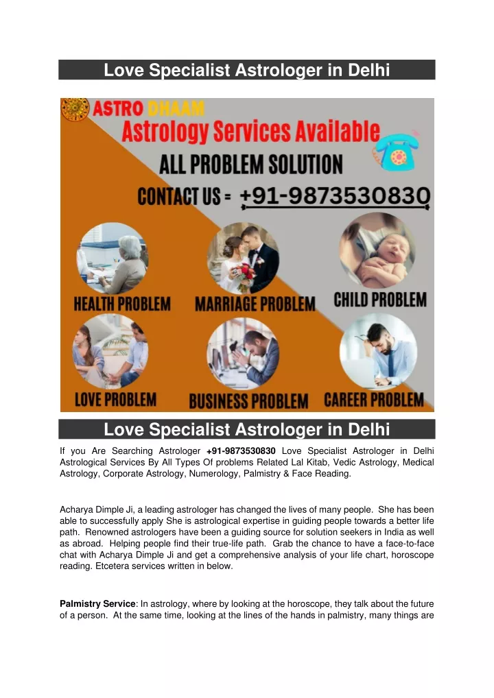 love specialist astrologer in delhi