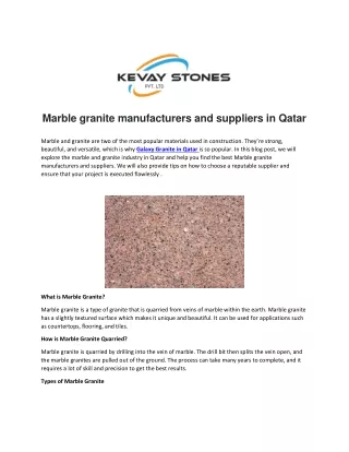marble granite manufacturers and suppliers