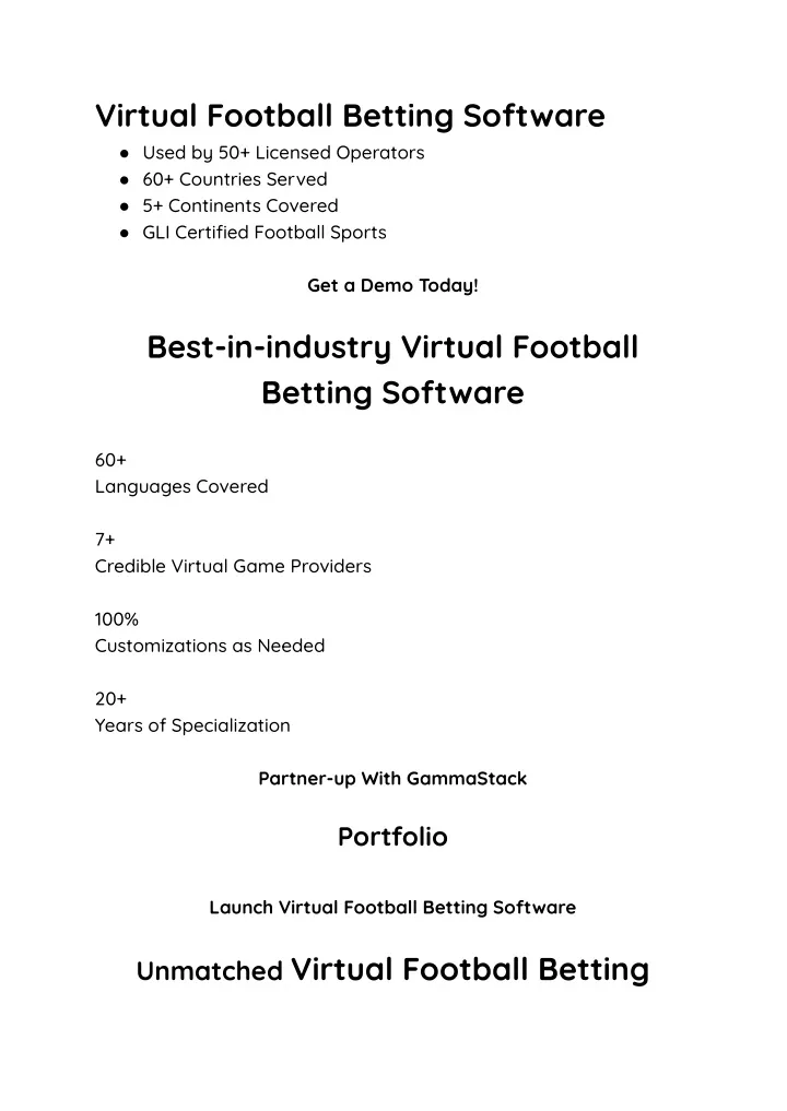 virtual football betting software used