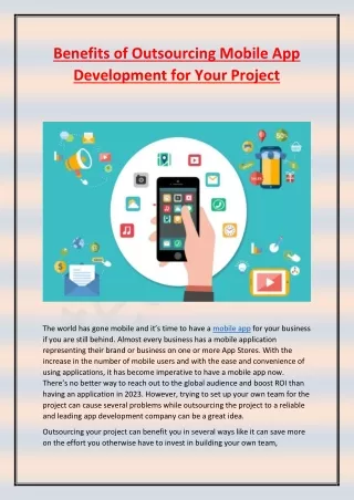 benefits of outsourcing mobile app development