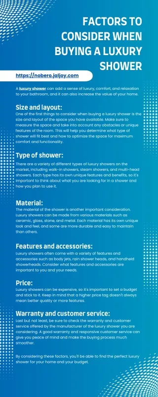 Factors To Consider When Buying a Luxury Shower