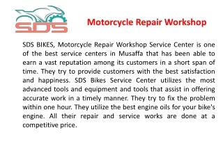 Motorcycle Repair Workshop