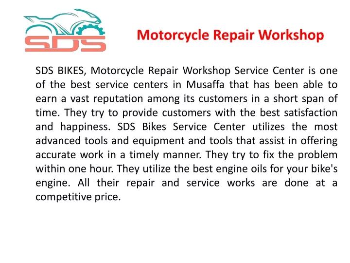 motorcycle repair workshop