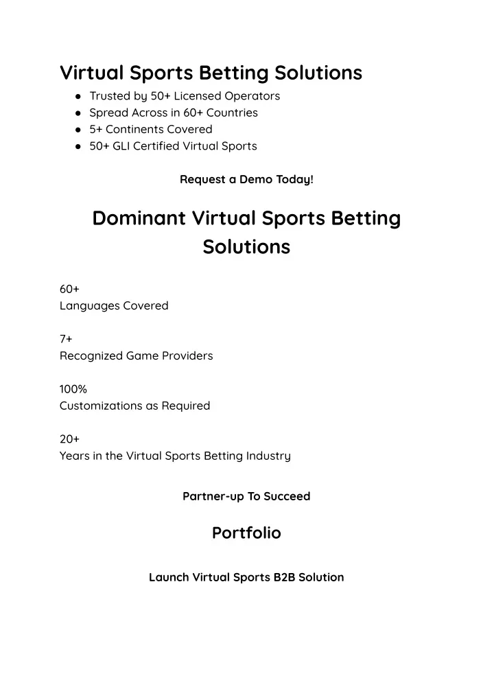 virtual sports betting solutions trusted