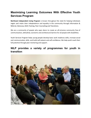 Maximizing Learning Outcomes With Effective Youth Services Program