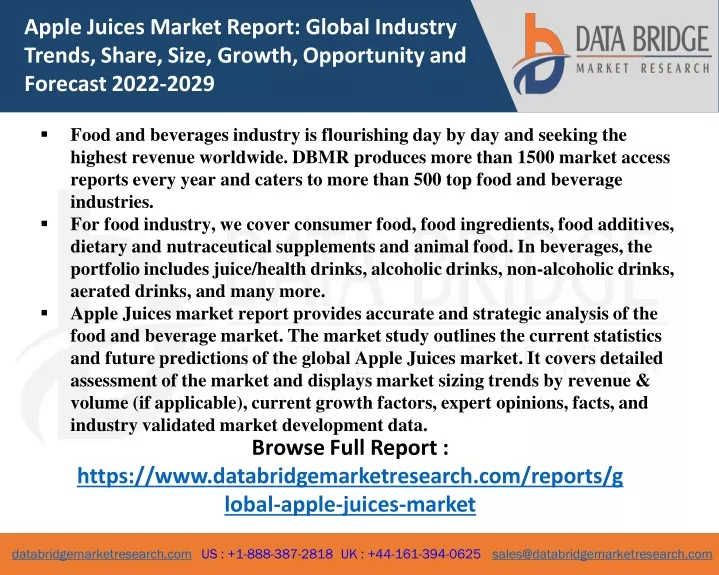 apple juices market report global industry trends
