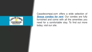 Sosua Condos For Rent  Casadecompai.com