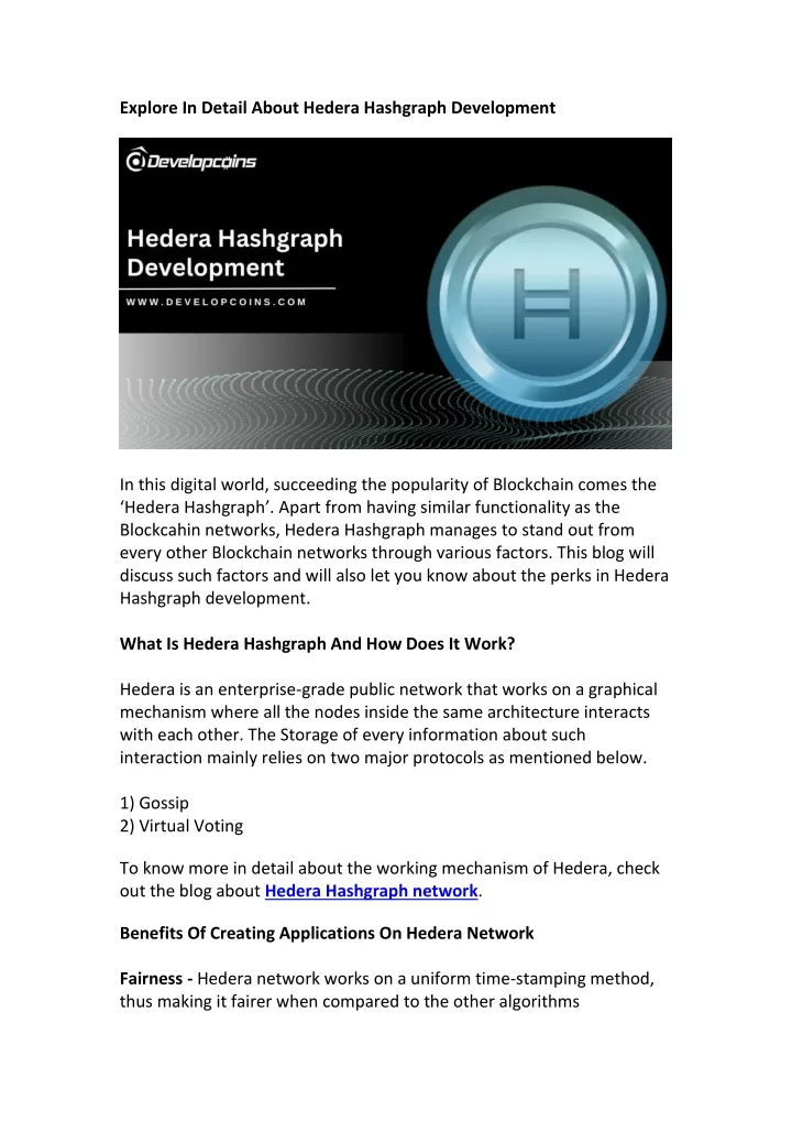explore in detail about hedera hashgraph