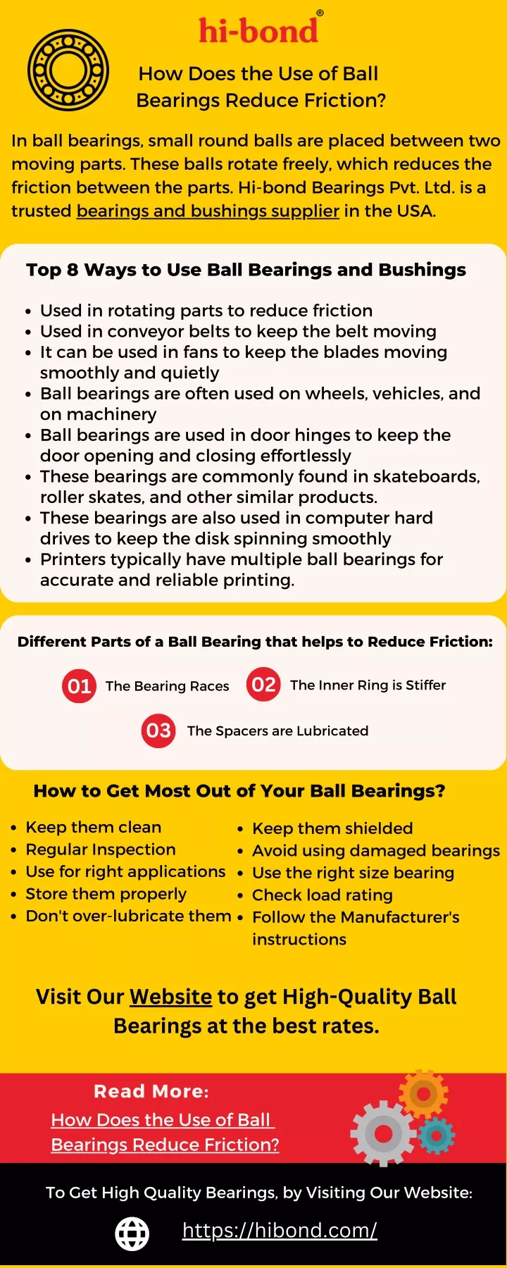 how does the use of ball bearings reduce friction