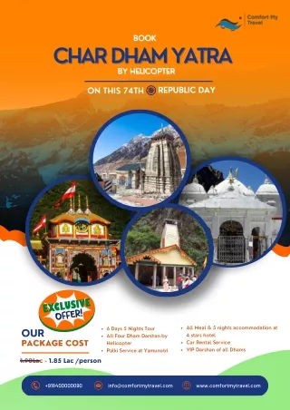Republic Day Offer for Char Dham Yatra 2023 | Comfortmytravel