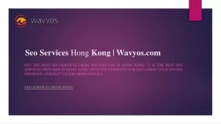 Seo Services Hong Kong  Wavyos.com