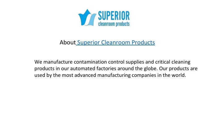 about superior cleanroom products