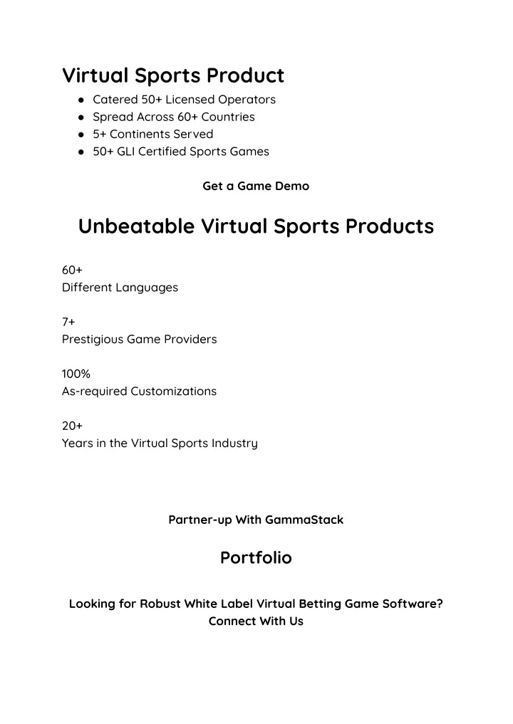 virtual sports product catered 50 licensed