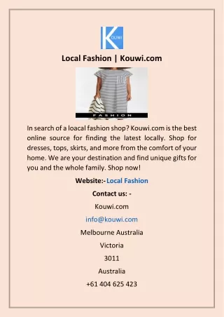 Local Fashion | Kouwi.com