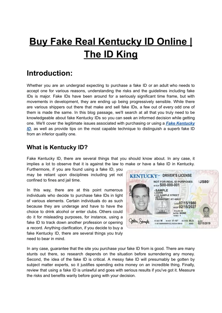 buy fake real kentucky id online the id king