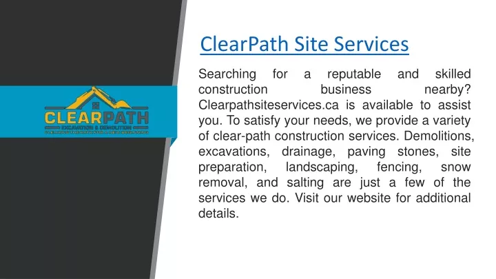 clearpath site services