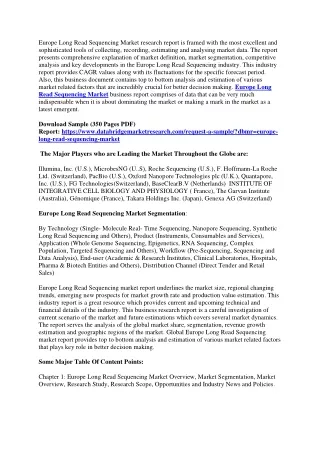europe long read sequencing market research