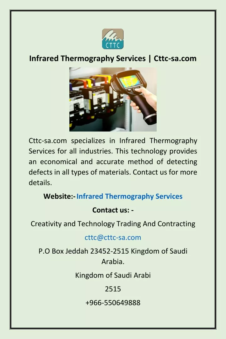 infrared thermography services cttc sa com