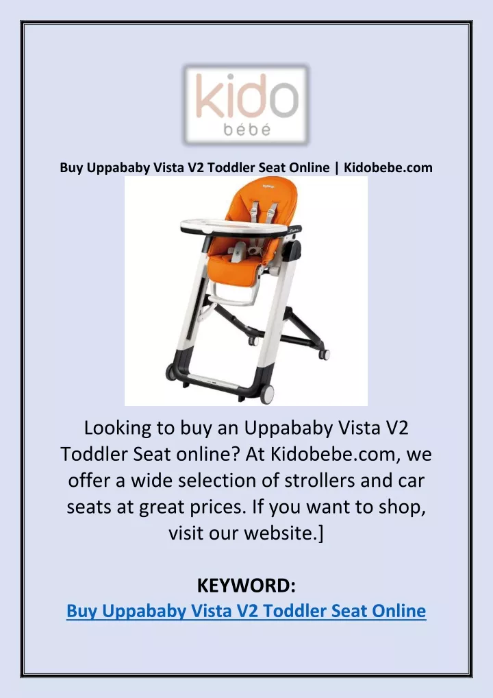 buy uppababy vista v2 toddler seat online