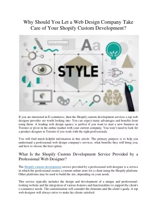 why should you let a web design company take care
