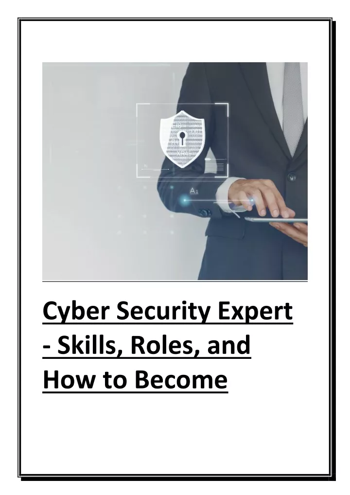 cyber security expert skills roles