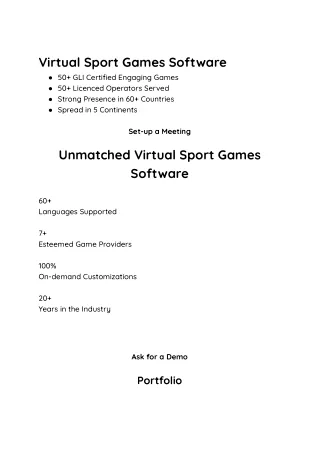 virtual sport games software 50 gli certified