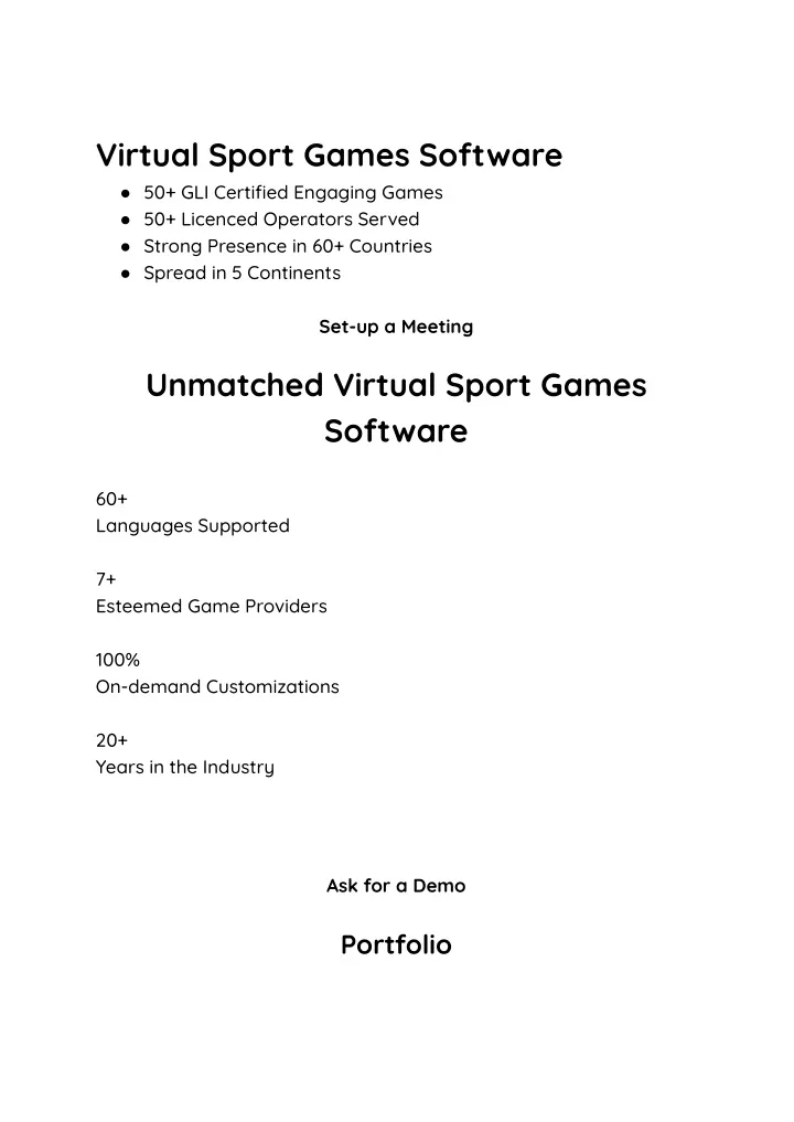 virtual sport games software 50 gli certified