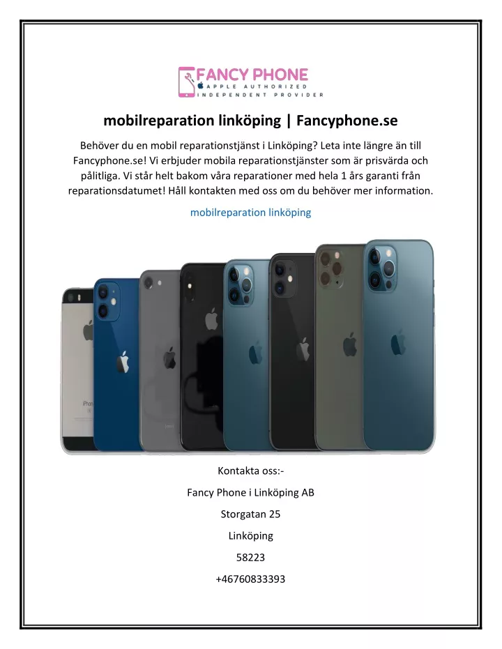 mobilreparation link ping fancyphone se