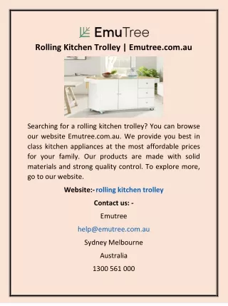 rolling kitchen trolley emutree com au