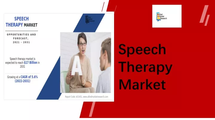 speech therapy market