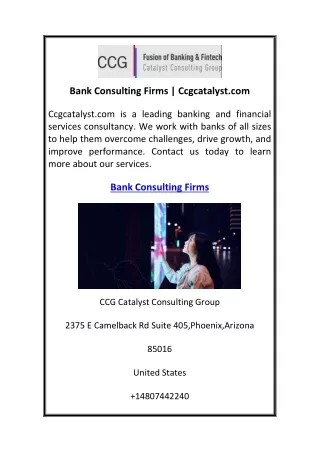 Bank Consulting Firms Ccgcatalyst.com