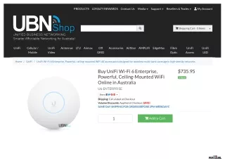 Buy UniFi Wi-Fi 6 Enterprise, Powerful, Ceiling-Mounted WiFi Online in Australia