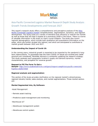 asia pacific connected logistics market research