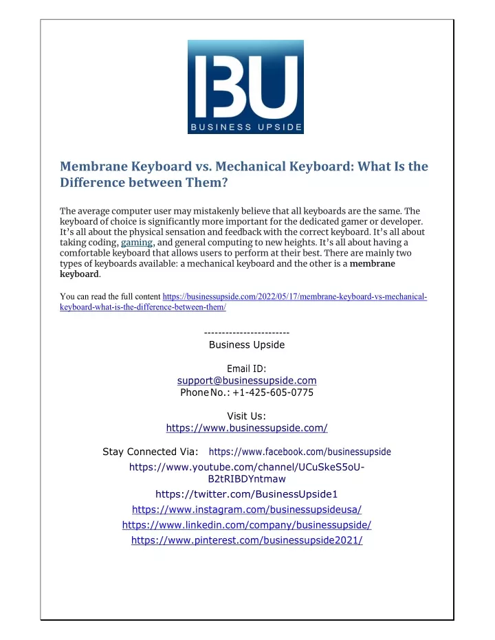 membrane keyboard vs mechanical keyboard what