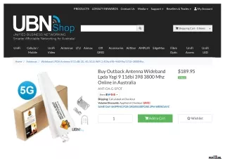 Buy Outback Antenna Wideband Lpda Yagi 9 11dbi 398 3800 Mhz Online in Australia