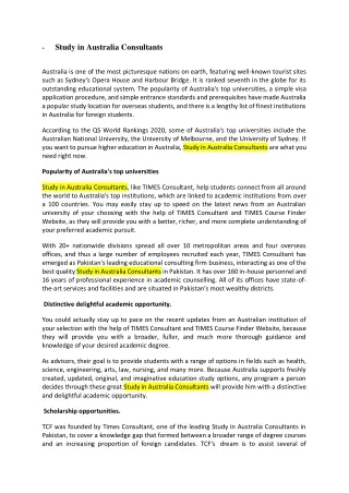 study in australia consultants